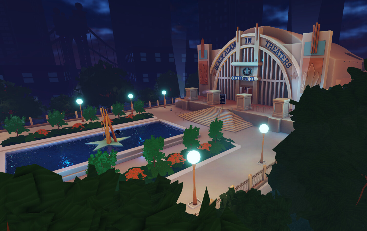 Justice Hall environment for the Black Adam Roblox event
